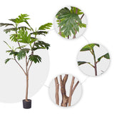 SOGA 2X 180cm Artificial Natural Green Split-Leaf Philodendron Tree Fake Tropical Indoor Plant Home Office Decor - Cafe Supply