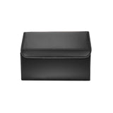 SOGA 2X Leather Car Boot Collapsible Foldable Trunk Cargo Organizer Portable Storage Box Black Medium - Cafe Supply