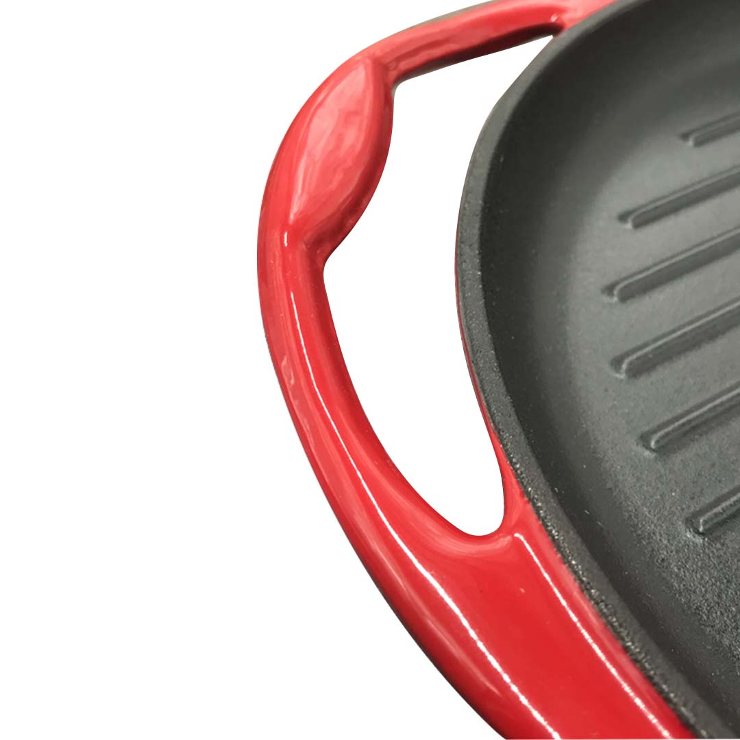 SOGA 2X Enamel Porcelain 26cm Cast Iron Frying Pan Skillet Non-stick Coating Steak Sizzle Platter - Cafe Supply
