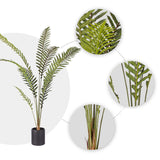 SOGA 2X 210cm Artificial Green Rogue Hares Foot Fern Tree Fake Tropical Indoor Plant Home Office Decor - Cafe Supply