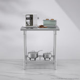 SOGA 80*70*85cm Commercial Catering Kitchen Stainless Steel Prep Work Bench