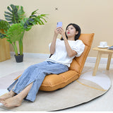 SOGA 2X Yellow Lounge Recliner Lazy Sofa Bed Tatami Cushion Collapsible Backrest Seat Home Office Decor - Cafe Supply