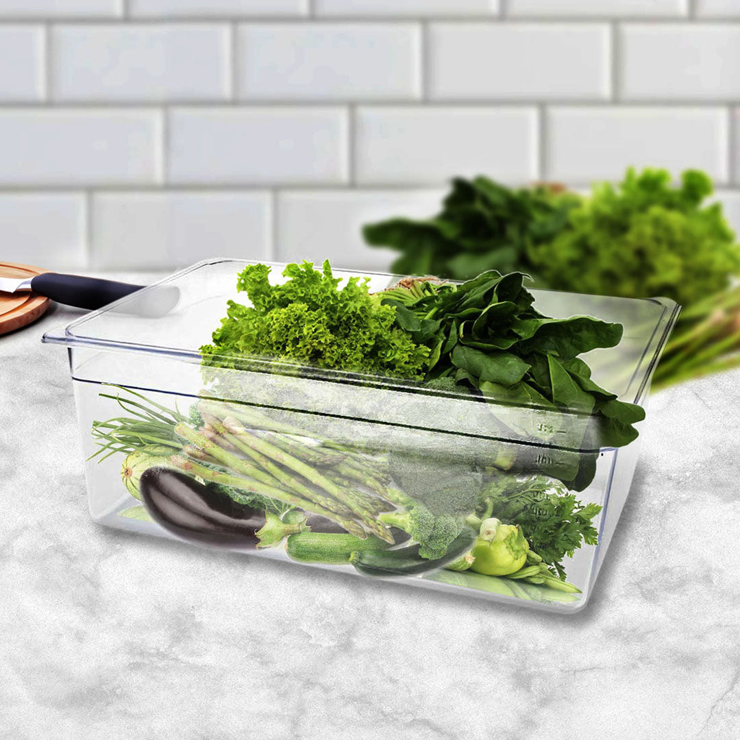 SOGA 200mm Clear Gastronorm GN Pan 1/1 Food Tray Storage Bundle of 6 - Cafe Supply