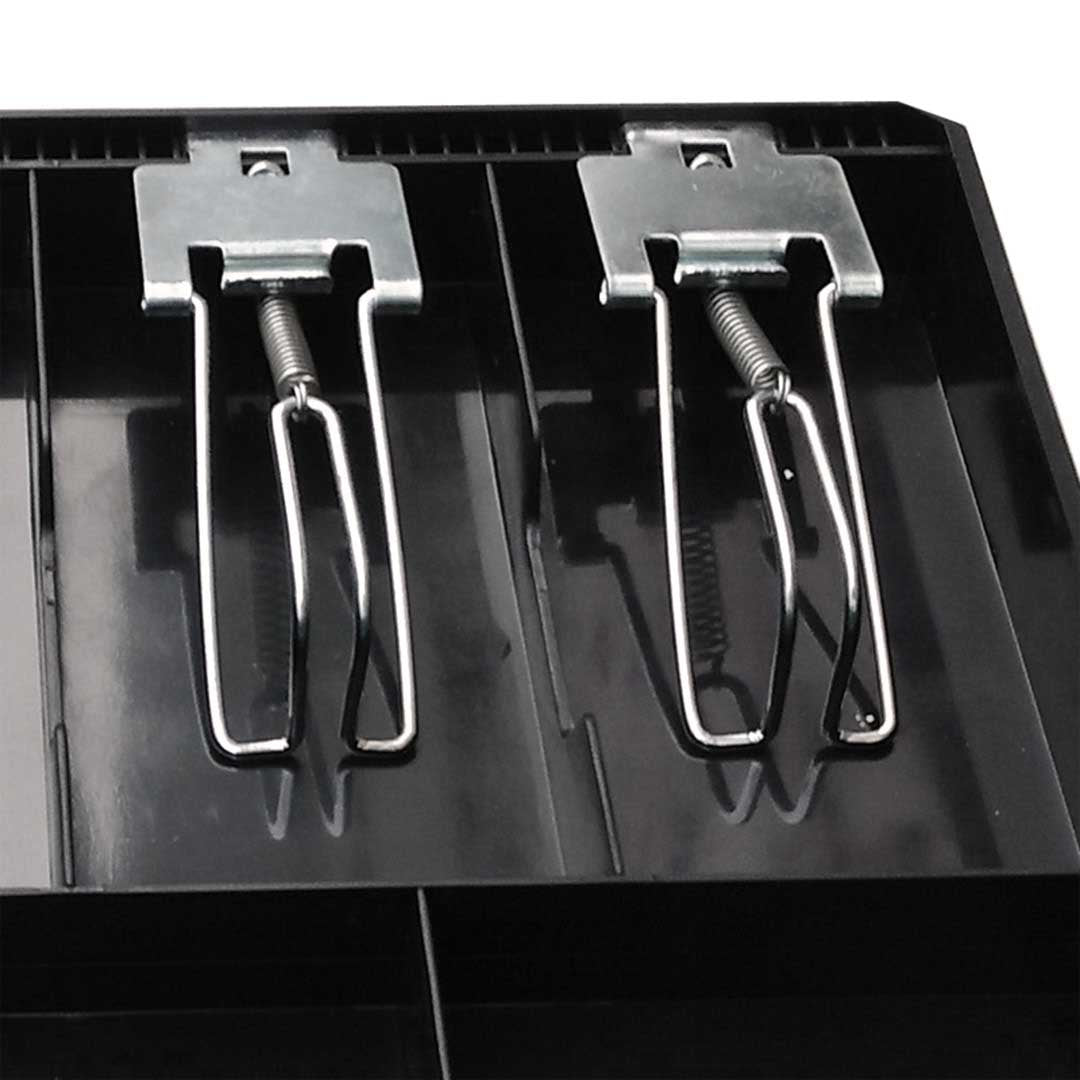 SOGA 4 Bills 8 Coins Cash Tray With Lockable Lid Heavy Duty Spare Cash Tray Black - Cafe Supply