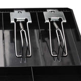 SOGA 4 Bills 8 Coins Cash Tray With Lockable Lid Heavy Duty Spare Cash Tray Black - Cafe Supply