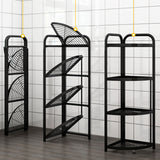 SOGA 4 Tier Steel Triangular  Corner Stand Multi-Functional Shelves Portable Storage Organizer - Cafe Supply