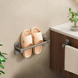 SOGA 29cm Wall-Mounted Slipper Organiser Adhesive Storage Space-Saving Wall Rack - Cafe Supply