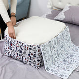 SOGA 2X Nautical Icons Large Storage Luggage Bag Double Zipper Foldable Travel Organiser Essentials - Cafe Supply