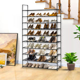 SOGA 10 Tier Shoe Storage Shelf Space-Saving Caddy Rack Organiser with Handle - Cafe Supply