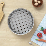 SOGA 3 Tier Stainless Steel Steamers With Lid Work inside of Basket Pot Steamers 28cm - Cafe Supply