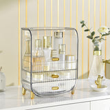 SOGA 2X 3 Tier Transparent Multifunctional Countertop Cosmetic Storage Makeup Perfume Skincare Display Stand Shelf Drawer Type Organiser - Cafe Supply