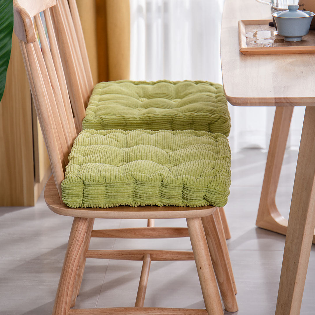 SOGA 2X Green Square Cushion Soft Leaning Plush Backrest Throw Seat Pillow Home Office Sofa Decor - Cafe Supply