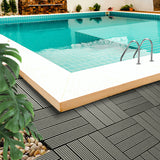 SOGA 2X 11 pcs Grey DIY Wooden Composite Decking Tiles Garden Outdoor Backyard Flooring Home Decor - Cafe Supply