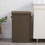SOGA 2X Coffee Medium Collapsible Laundry Hamper Storage Box Foldable Canvas Basket Home Organiser Decor - Cafe Supply