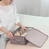 SOGA 2X Coffee Small Portable Double Zipper Storage Box Moisture Proof Clothes Basket Foldable Home Organiser - Cafe Supply