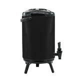 SOGA 4X 8L Stainless Steel Insulated Milk Tea Barrel Hot and Cold Beverage Dispenser Container with Faucet Black - Cafe Supply