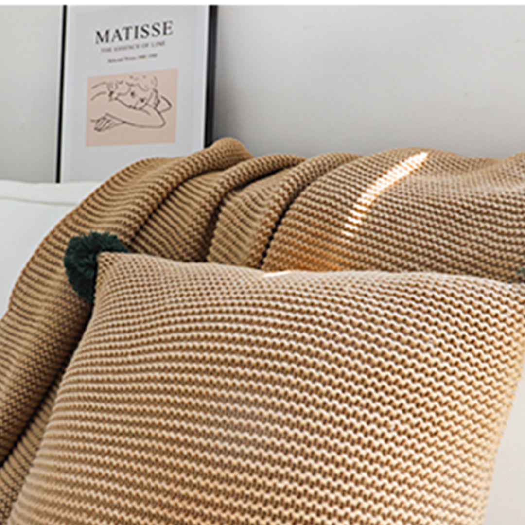 SOGA Coffee Tassel Fringe Knitting Blanket Warm Cozy Woven Cover Couch Bed Sofa Home Decor - Cafe Supply