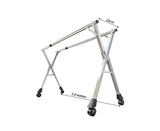 SOGA 2.0m Portable Standing Clothes Drying Rack Foldable Space-Saving Laundry Holder with Wheels - Cafe Supply