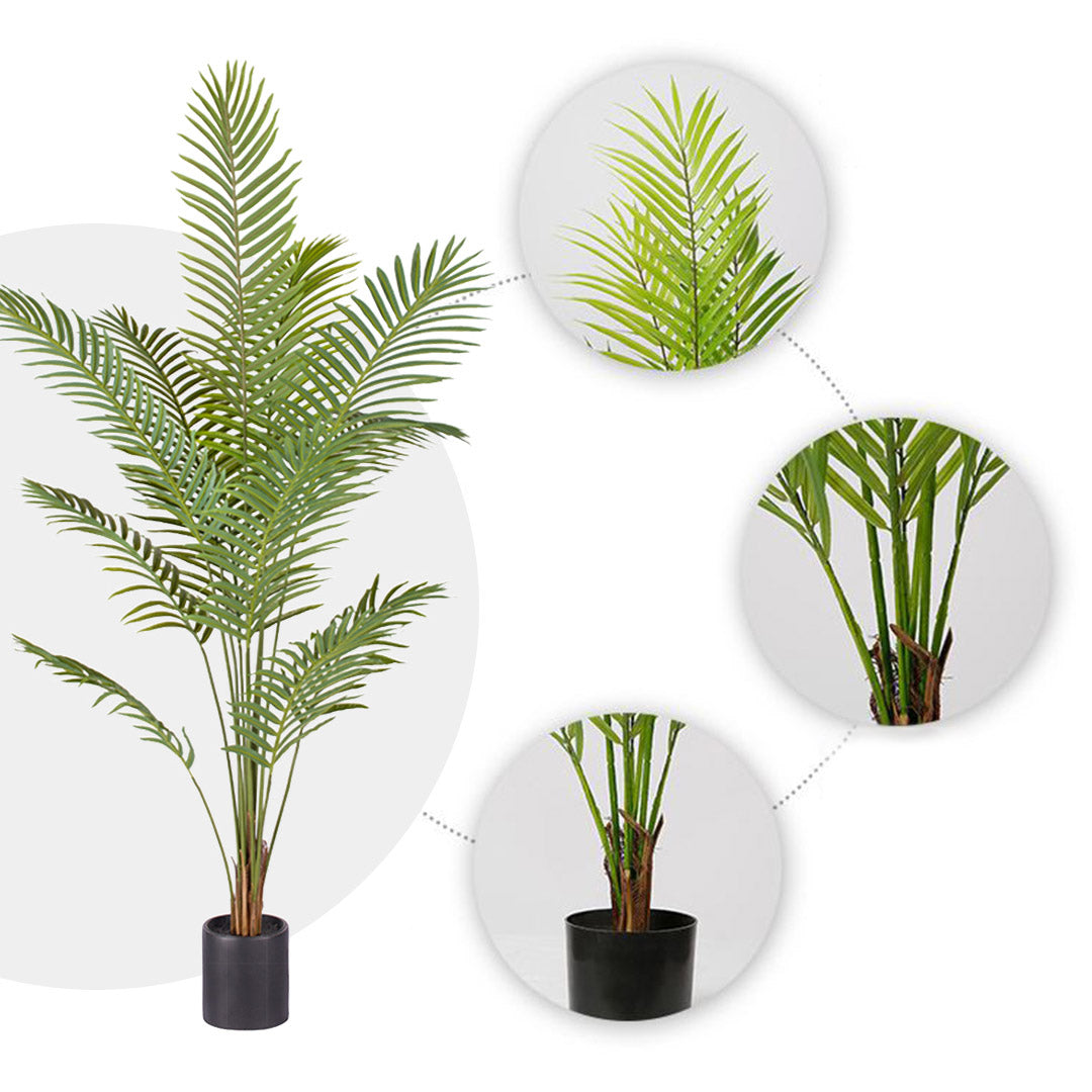 SOGA 2X 210cm Green Artificial Indoor Rogue Areca Palm Tree Fake Tropical Plant Home Office Decor - Cafe Supply