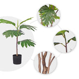 SOGA 4X 60cm Artificial Natural Green Split-Leaf Philodendron Tree Fake Tropical Indoor Plant Home Office Decor - Cafe Supply