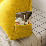 SOGA 2X 180cm Yellow Triangular Wedge Bed Pillow Headboard Backrest Bedside Tatami Cushion Home Decor - Cafe Supply