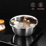 SOGA 3Pcs Deepen Matte Stainless Steel Stackable Baking Washing Mixing Bowls Set Food Storage Basin - Cafe Supply
