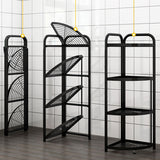 SOGA 2X 4 Tier Steel Triangular  Corner Stand Multi-Functional Shelves Portable Storage Organizer - Cafe Supply