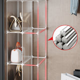 SOGA 2X 3 Tier Multifunctional PP Plastic Bag Box Portable Cubby DIY Storage Shelves Stackable Handbag Purse Organiser - Cafe Supply