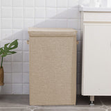 SOGA 2X Beige Medium Collapsible Laundry Hamper Storage Box Foldable Canvas Basket Home Organiser Decor - Cafe Supply