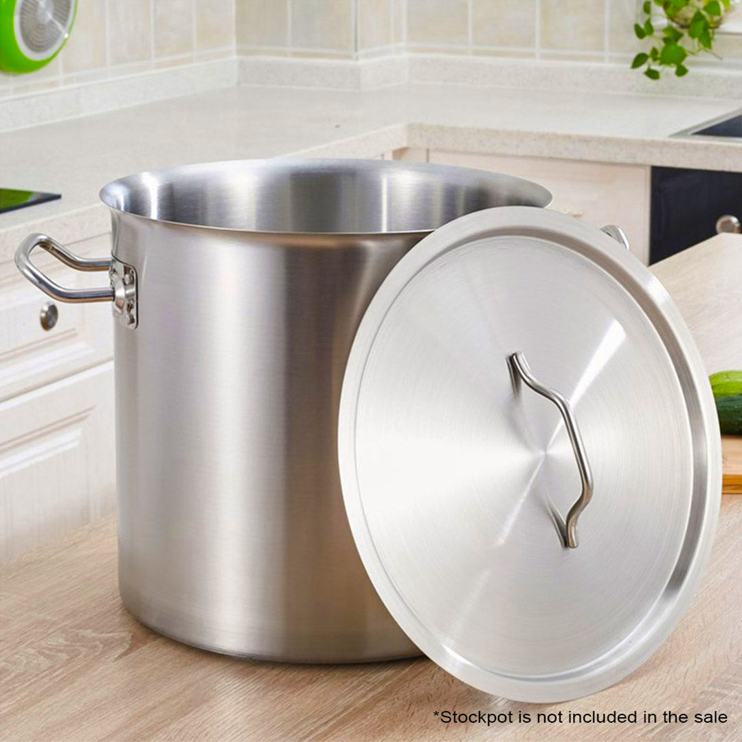 SOGA 50cm Top Grade Stockpot Lid Stainless Steel Stock pot Cover - Cafe Supply