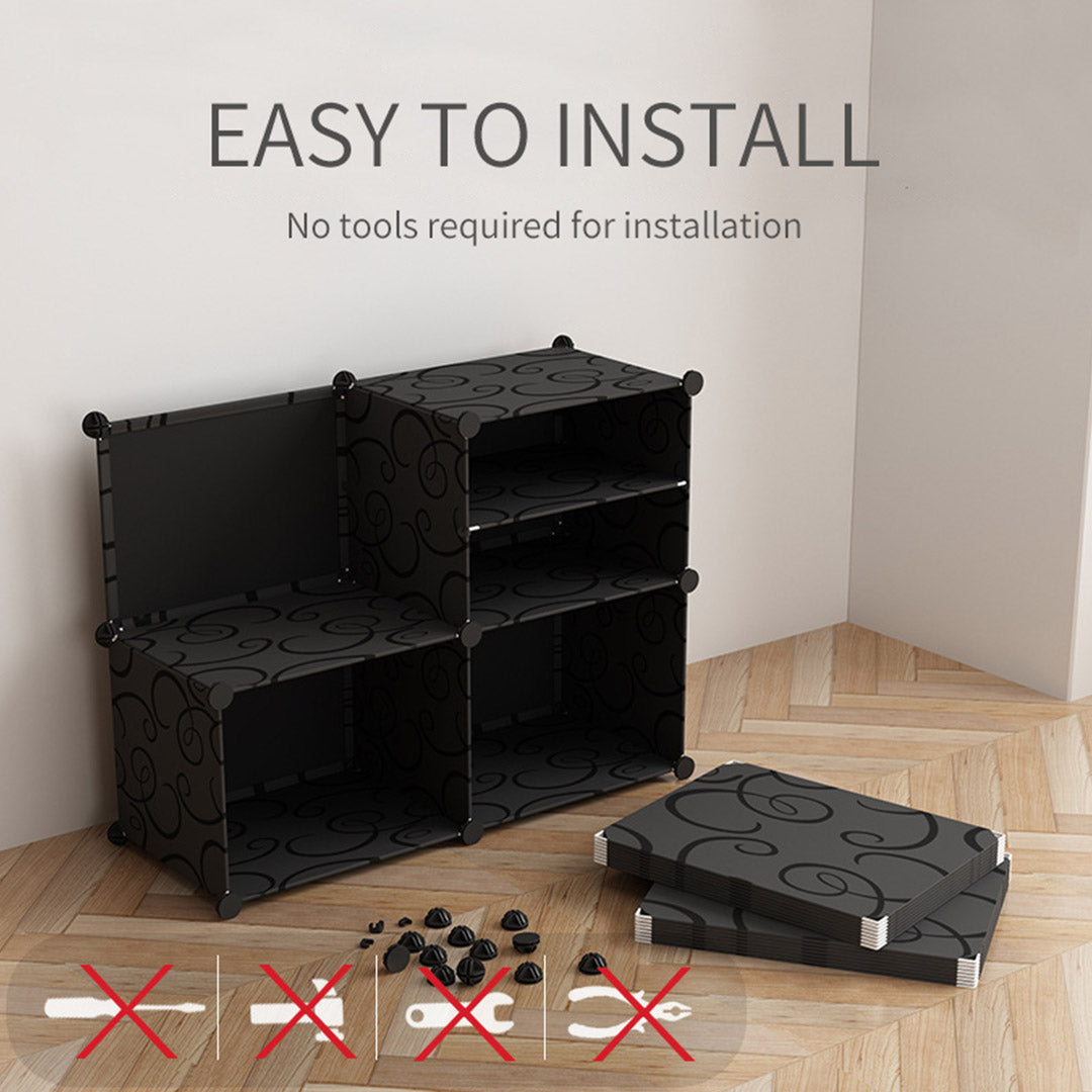 SOGA 10 Tier 2 Column Shoe Rack Organizer Sneaker Footwear Storage Stackable Stand Cabinet Portable Wardrobe with Cover - Cafe Supply