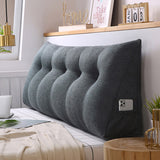 SOGA 2X 100cm Dark Grey Triangular Wedge Bed Pillow Headboard Backrest Bedside Tatami Cushion Home Decor - Cafe Supply
