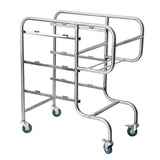 SOGA 2X 3 Tier Food Trolley Food Waste Cart Five Buckets Kitchen Food Utility 80x43x89cm Round - Cafe Supply