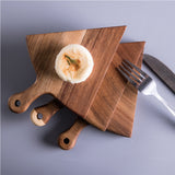 SOGA 2X  6 pcs Brown Round Divisible Wood Pizza Server Food Plate Board Pizza Paddle Cutting Board Home Decor - Cafe Supply