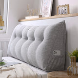 SOGA 2X 180cm Silver Triangular Wedge Bed Pillow Headboard Backrest Bedside Tatami Cushion Home Decor - Cafe Supply