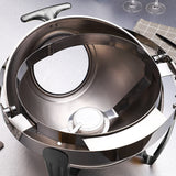 SOGA 6.5L Stainless Steel Round Soup Tureen Bowl Station Roll Top Buffet Chafing Dish Catering Chafer Food Warmer Server - Cafe Supply