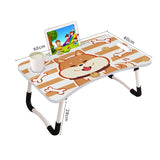 SOGA 2X Cute Dog Design Portable Bed Table Adjustable Foldable Bed Sofa Study Table Laptop Mini Desk with Drawer and Cup Slot Home Decor - Cafe Supply