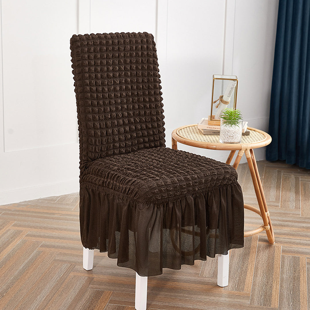 SOGA Coffee Chair Cover Seat Protector with Ruffle Skirt Stretch Slipcover Wedding Party Home Decor - Cafe Supply