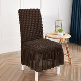 SOGA Coffee Chair Cover Seat Protector with Ruffle Skirt Stretch Slipcover Wedding Party Home Decor - Cafe Supply