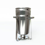 SOGA 2X 7L Round Stainless Steel Soup Warmer Marmite Chafer Full Size Catering Chafing Dish - Cafe Supply
