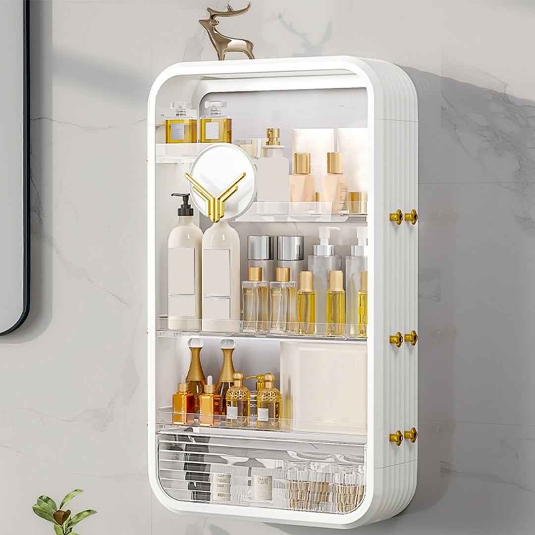 SOGA White Multi Tier Cosmetic Storage Rack Bathroom Vanity Tray Display Stand Organiser - Cafe Supply
