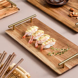SOGA 2X 39cm Brown  Rectangle Wooden Acacia Food Serving Tray Charcuterie Board Home Decor - Cafe Supply