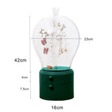 SOGA Green 360 Degree Rotating LED Light 2 Layered Jewelry Storage Box Waterproof Dustproof Accessories Organiser - Cafe Supply