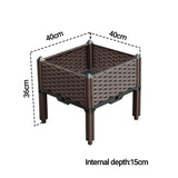 SOGA 2X 40cm Raised Planter Box Vegetable Herb Flower Outdoor Plastic Plants Garden Bed with Legs - Cafe Supply