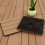 SOGA 2X 11 pcs Coffee DIY Wooden Composite Decking Tiles Garden Outdoor Backyard Flooring Home Decor - Cafe Supply