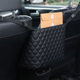 SOGA Black Leather Car Storage Portable Hanging Organizer Backseat Multi-Purpose Interior Accessories Bag - Cafe Supply