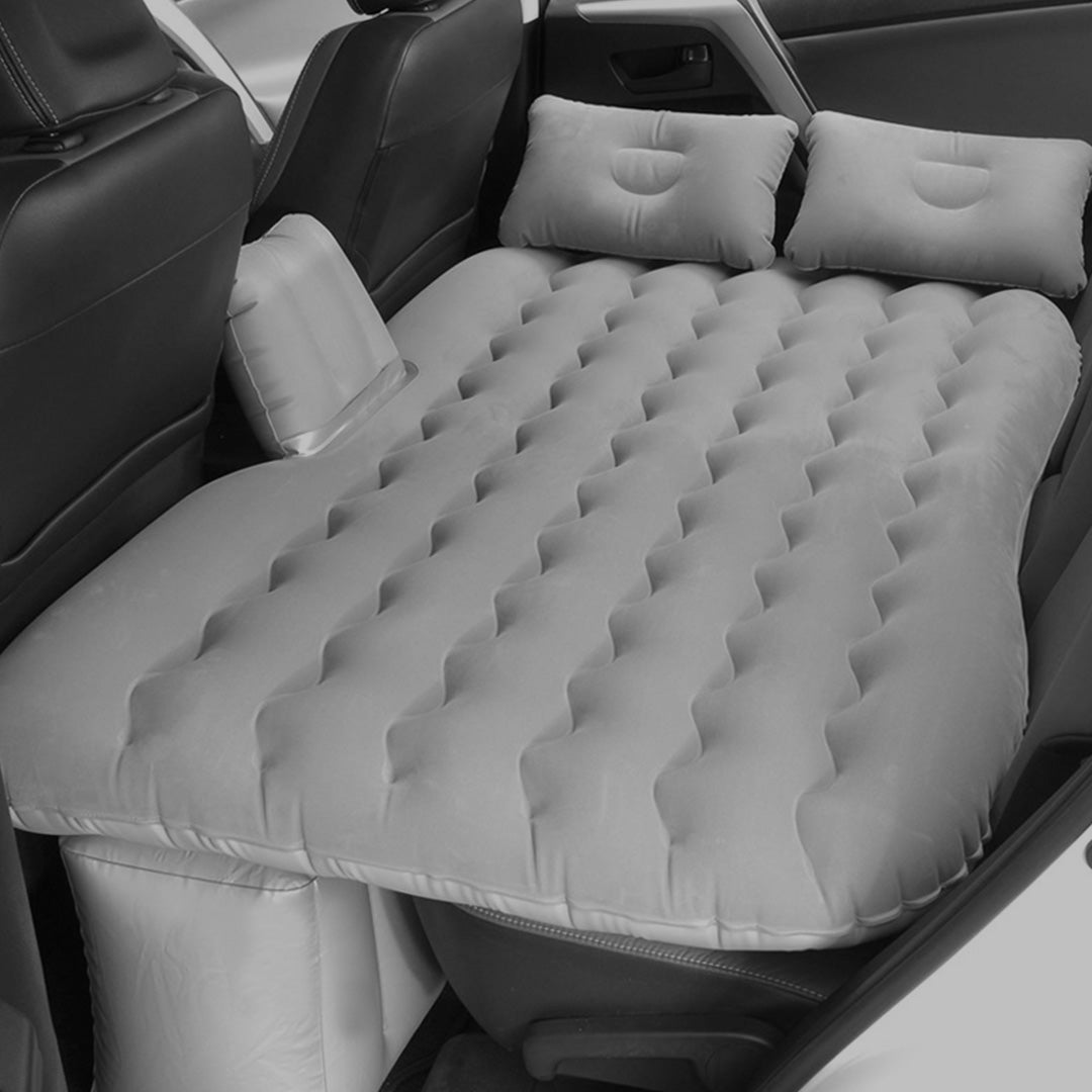 SOGA 2X Grey Ripple Inflatable Car Mattress Portable Camping Air Bed Travel Sleeping Kit Essentials - Cafe Supply