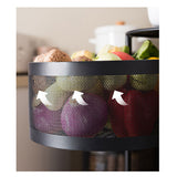 SOGA 5 Tier Steel Round Rotating Kitchen Cart Multi-Functional Shelves Portable Storage Organizer with Wheels - Cafe Supply