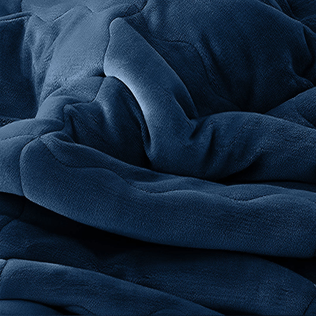 SOGA 2X Navy Blue Throw Blanket Warm Cozy Double Sided Thick Flannel Coverlet Fleece Bed Sofa Comforter - Cafe Supply