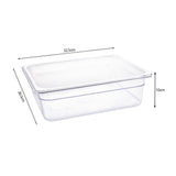SOGA 100mm Clear Gastronorm GN Pan 1/2 Food Tray Storage with Lid - Cafe Supply